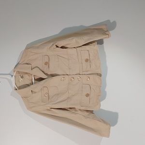 J. Jill Stretch Utility Jacket.‎ Good Condition. Tan. Size SP.